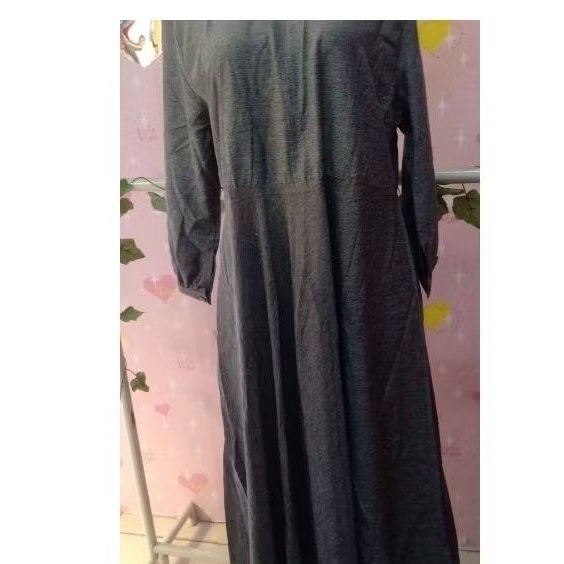 gamis abu - abu