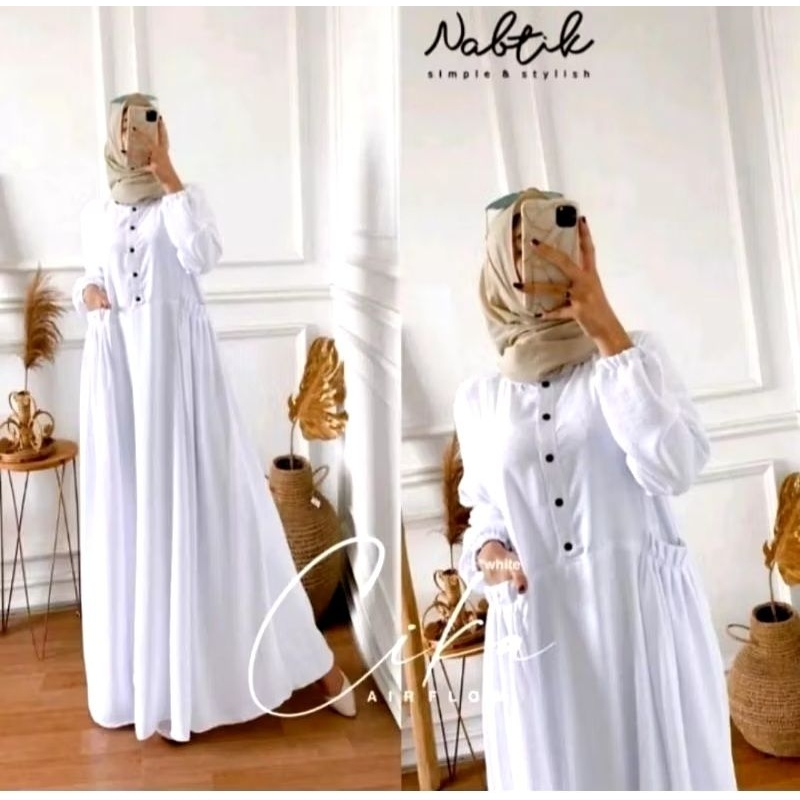 [TERLARIS] Baju Gamis CHIKA Wanita ukuran Jumbo  LD 120 LD 130 dan 140
