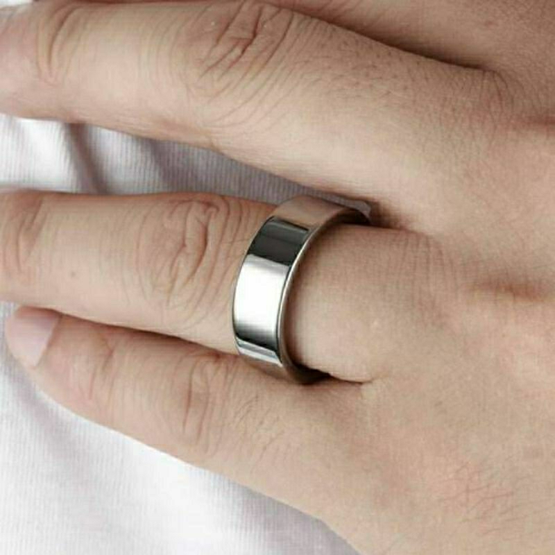 Cincin titanium SILVER untuk pria wanita keren Best Seller