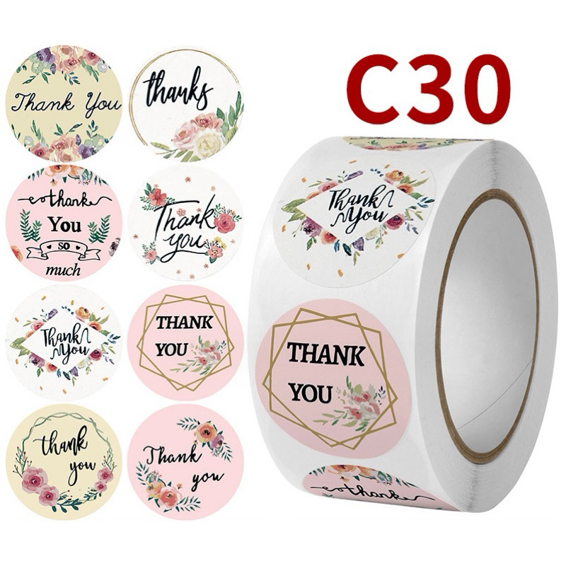 

Stiker Label Sticker Thank You 500 Pcs 2.5cm