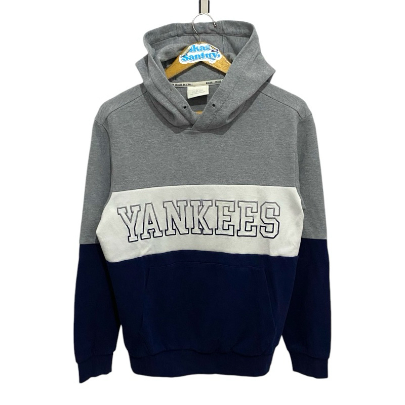 Hoodie MLB Yankees Full Bordir Logo Original