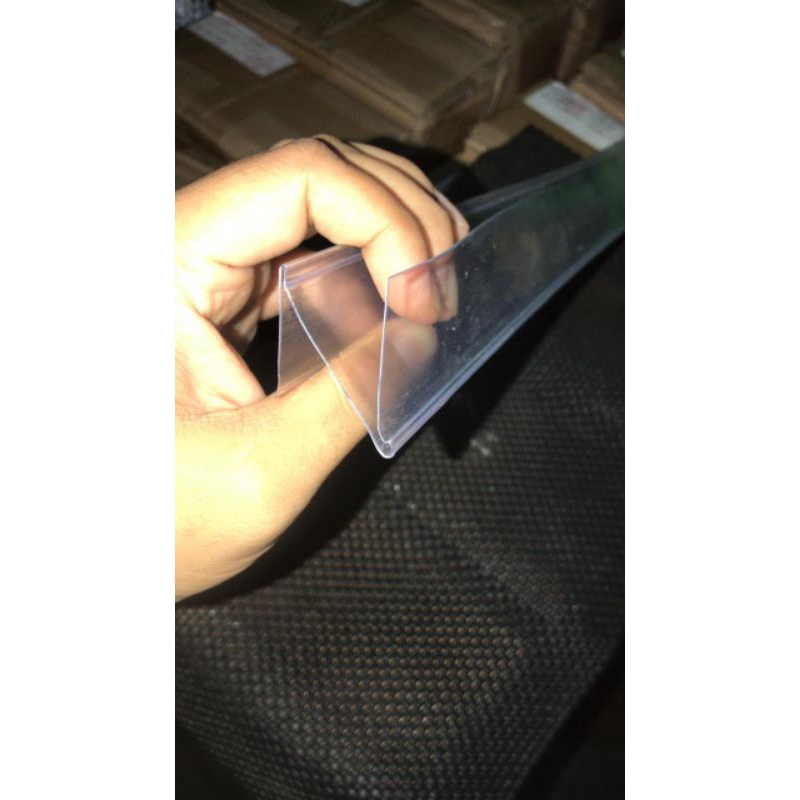 

Label harga warna Clear/Bening tipe slip - Pricerail panjang