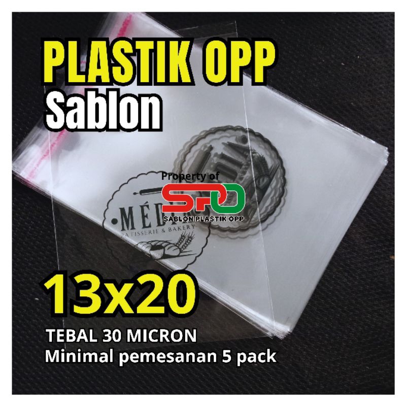 

Plastik OPP TEBAL 13x20 (100 pcs) Sablon 1 & 2 warna