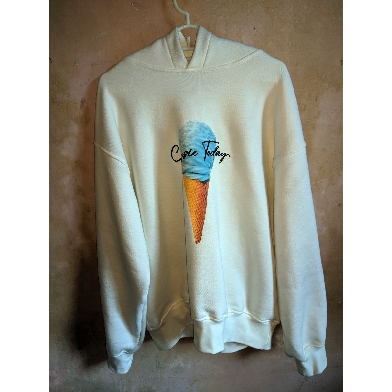hoodie caysie today sweeties white ukuran L