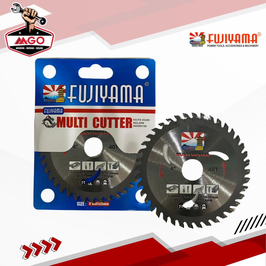 Fujiyama Mata Potong Gerinda Kayu / Multi Cutter / Mata Gerinda 4" / Mata Pisau Kayu