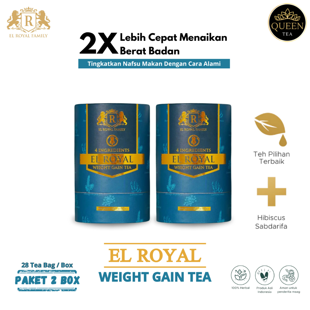 

Teh Celup Elroyal Weight Gain Tea Premium Paket 2 Pcs Membantu Menambah Berat Badan Nafsu Makan Bpom