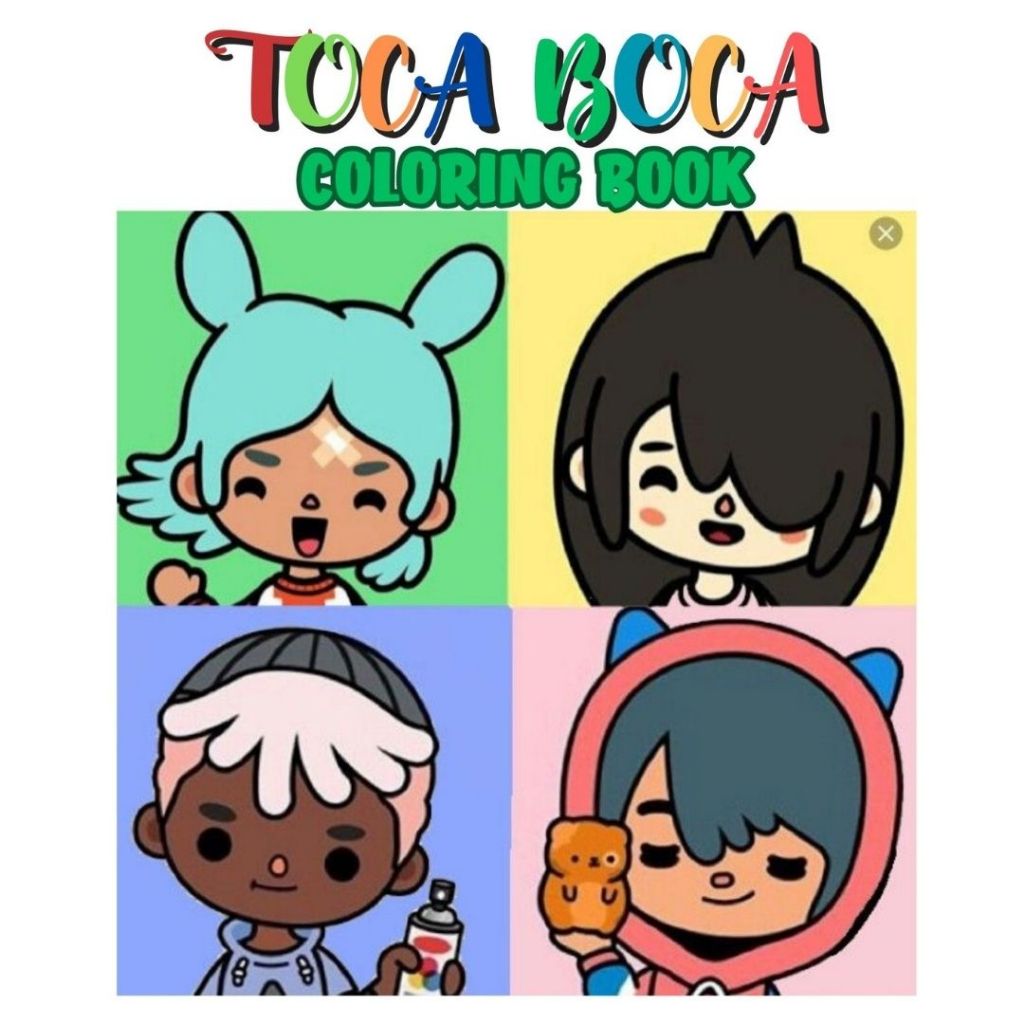 

Coloring Book TOCA BOCA Buku Mewarnai Anak Remaja Dewasa Aesthetic Kertas Tebal Bagus Premium Murah
