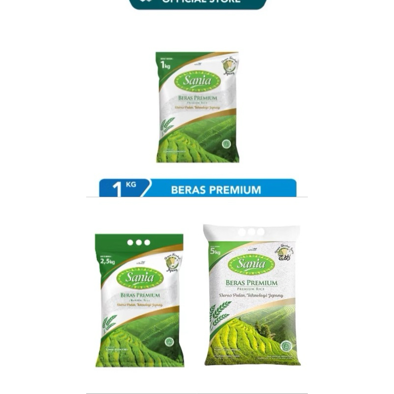 

BERAS PREMIUM SANIA 5Kg 2,5Kg 1kg