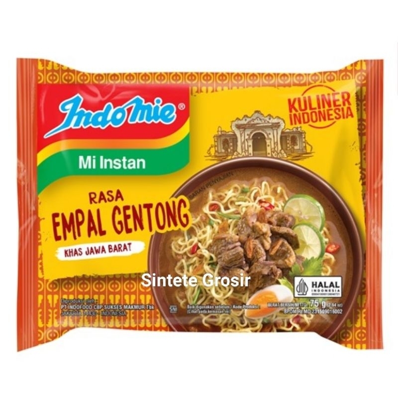 

Indomie Mie Instan Kuah Rasa Empal Gentong isi 75 gram