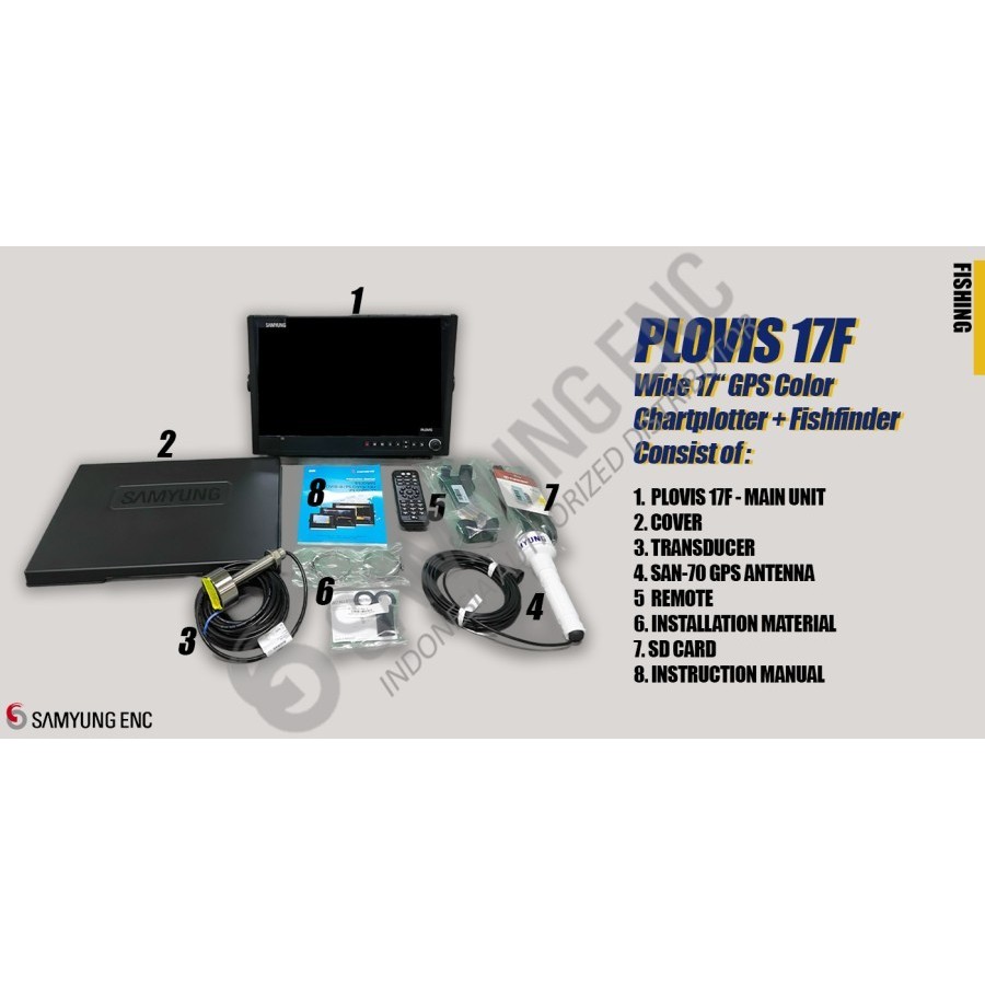 Samyung Plovis 17F 7.0" LCD GPS Plotter-Fish Finder