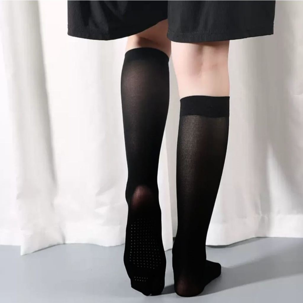 Bellino - Stoking Wanita Jempol Tebal Selutut Bahan Lembut Elastis Kaos Kaki warna Kulit Stocking Du