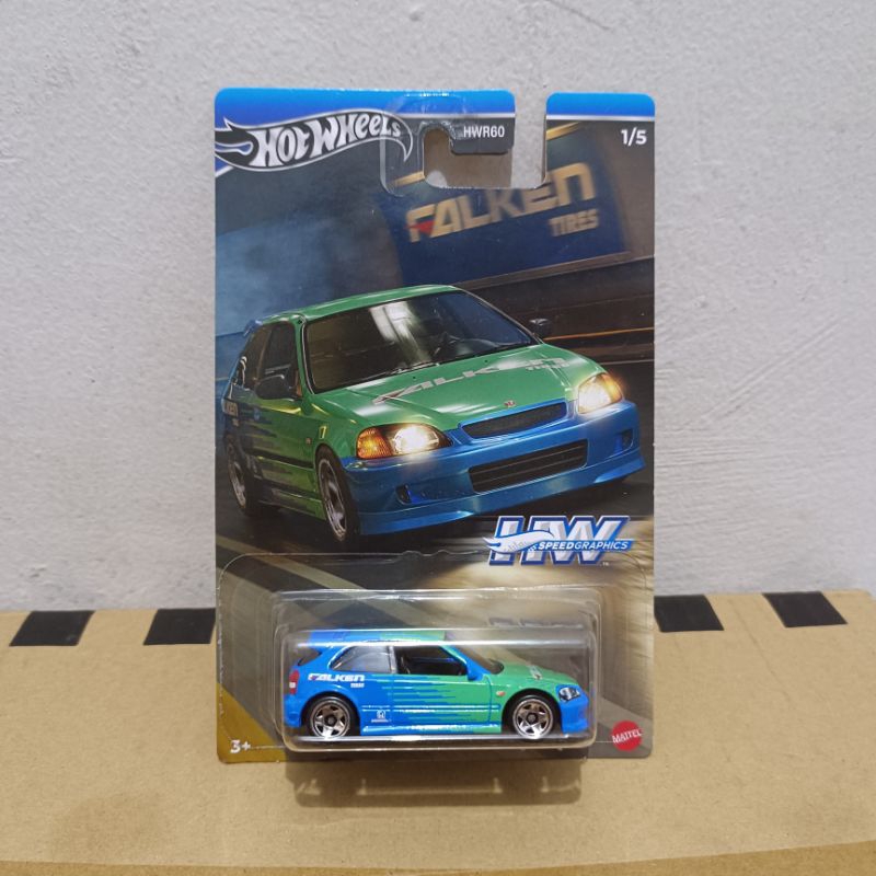 HOTWHEELS 99 HONDA CIVIC TYPE R (EK9) FALKEN HW SPEED GRAPHICS