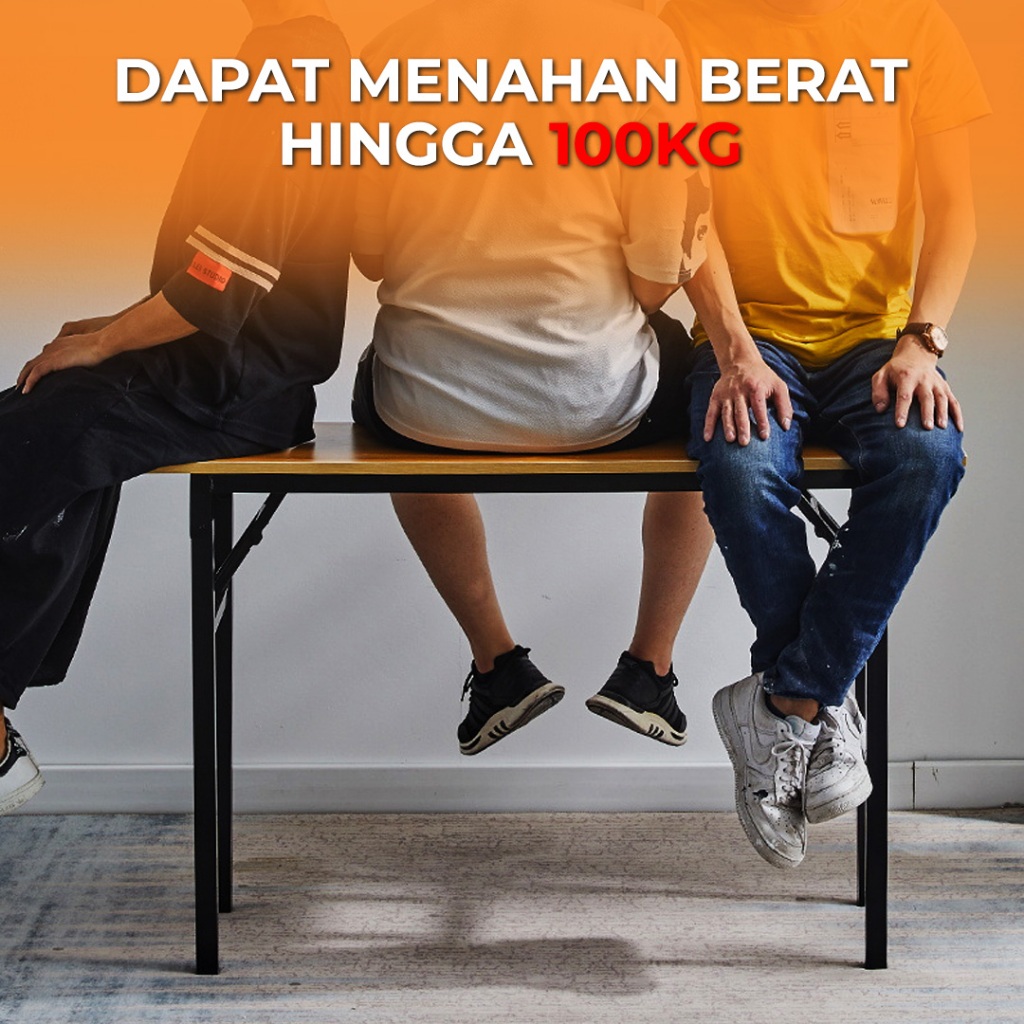 Meja Lipat Meja Kayu Meja Motif Kayu Meja Pelatihan Serbaguna Ukuran Kecil Terlaris