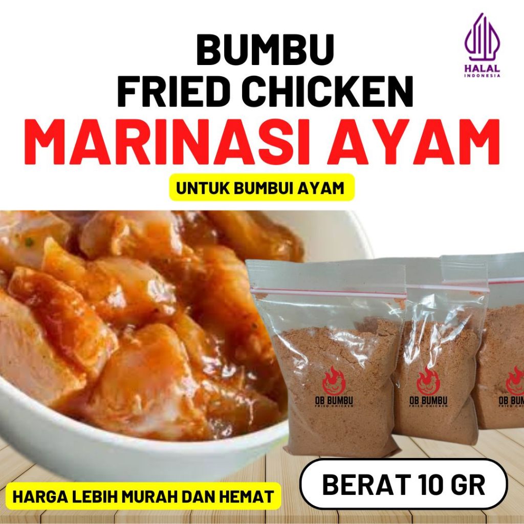 

Bumbu Marinasi Ayam Fried Chicken Premium / Marinasi Fried Chicken Crispy KFC