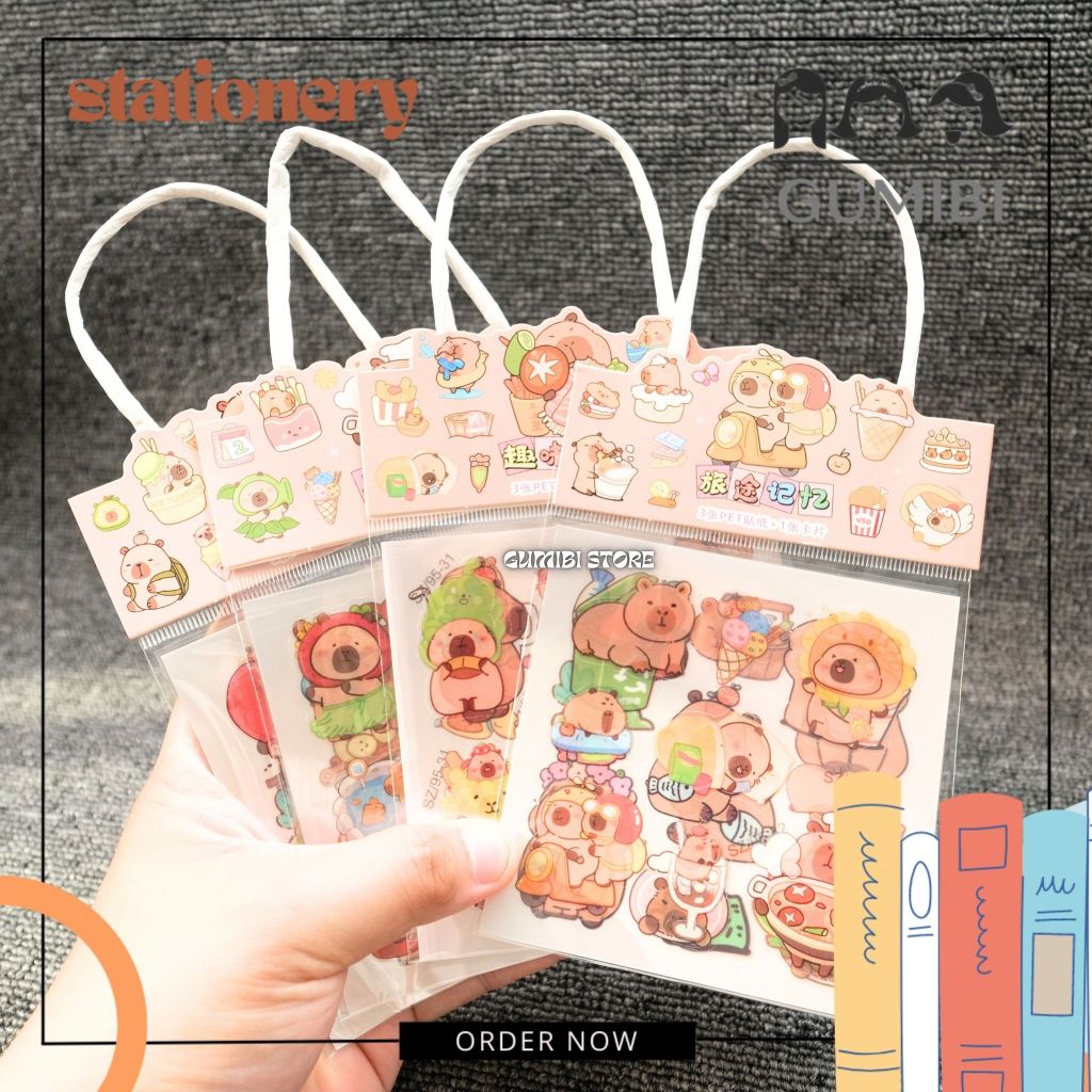 

STIKER CAPYBARA STIKER 3 LEMBAR CAPPIBARA KAPIBARA STIKER PVC PEEL OFF STIKER LUCU TERMURAH GUMIBI STORE