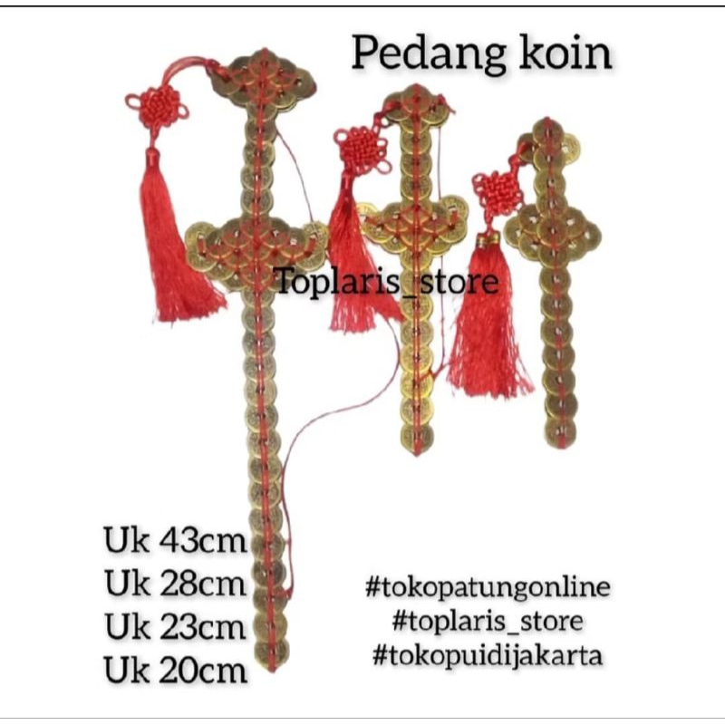 Pedang Koin Cina Fengshui Besar