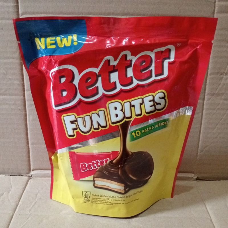 

Better Fun Bites Biskuit Sandwich Cokelat Isi 10