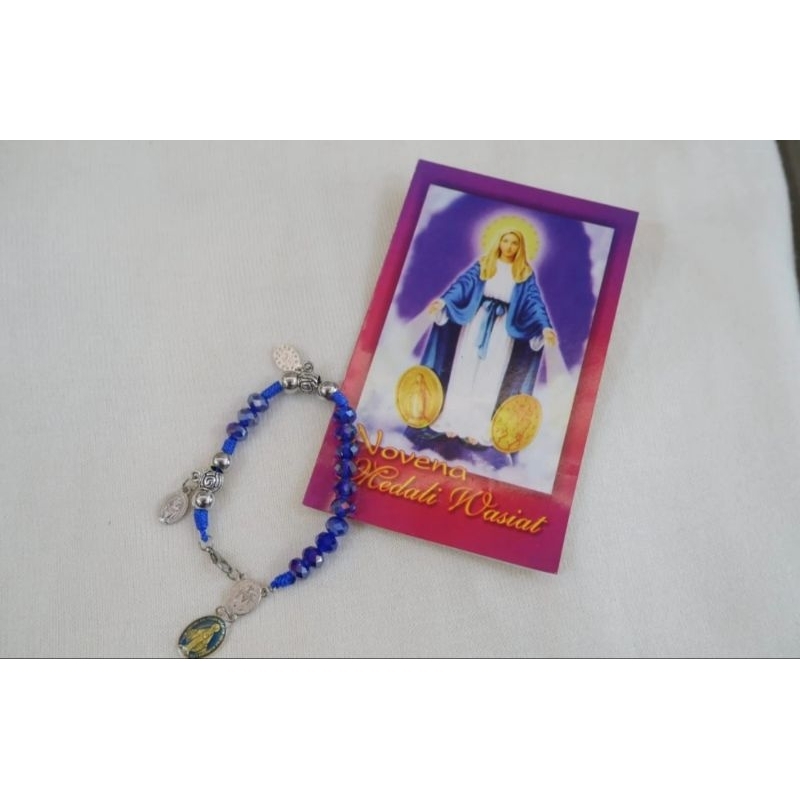 Gelang Rosario Medali Wasiat+Buku Novena Medali Wasiat