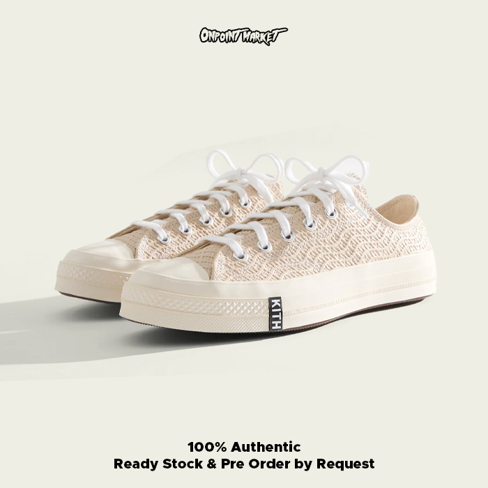 Converse Chuck 70 OX x Kith Egret White Black Wave