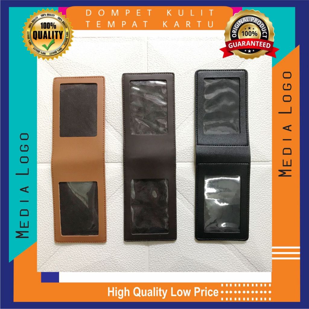 

Id Card Holder Kulit-Dompet Saku Magnet 4 Kartu