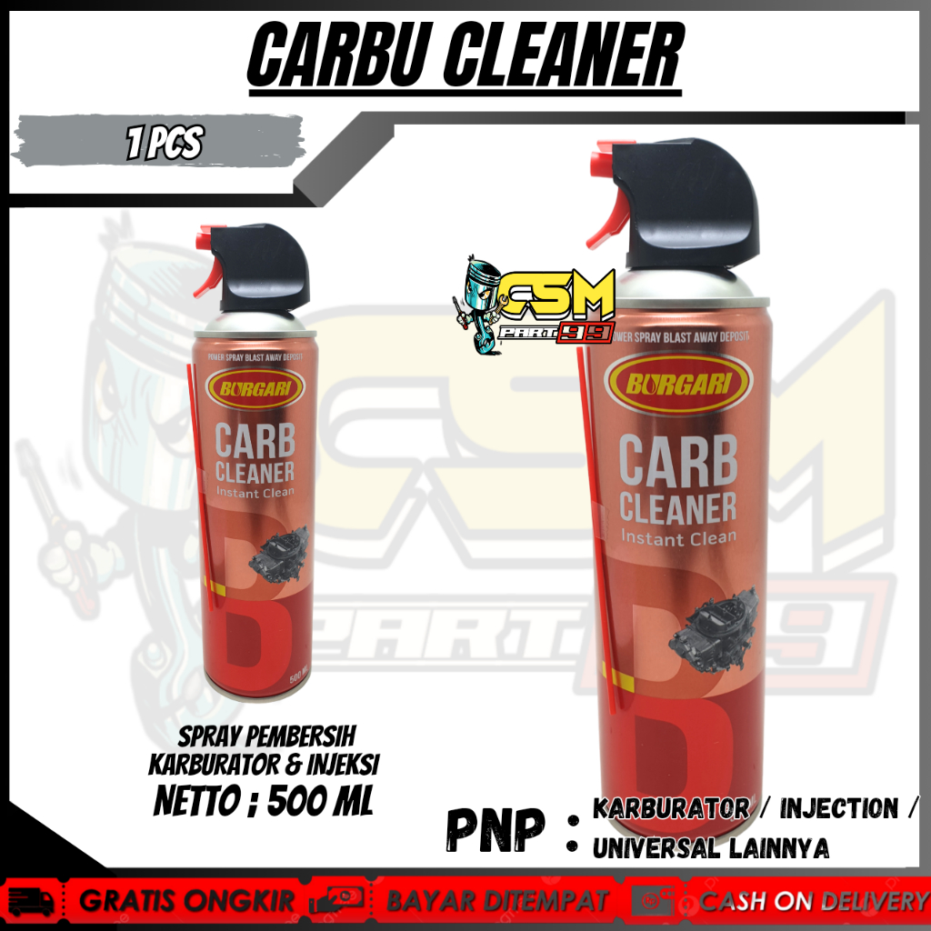 CARBU CLEANER 500ML BURGARI PEMBERSIH KARBURATOR INJEKSI SEMUA MOTOR