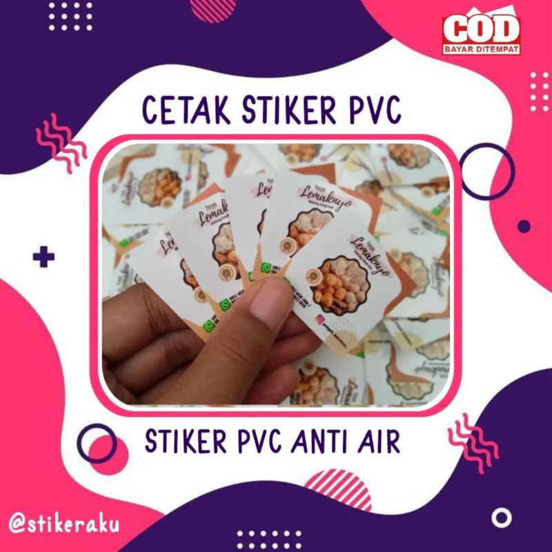 

Cetak Stiker PVC Anti Air Kemasan Produk Label Olshop