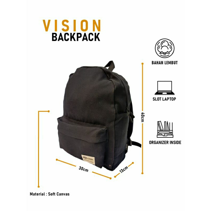 MT-BRILIAN VISION CANVAS Tas ransel laptop Tas ransel anti air Tas ransel wanita tas ransel wanita