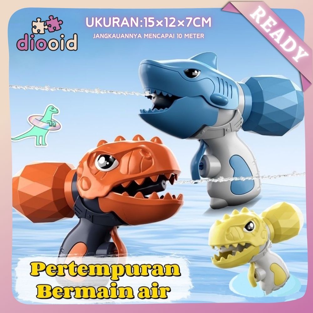 [Ready]Libertus7410 Pistol Air Mainan Anak-anak Semprotan Dinosaurus Air Pistol Air Semburan Air Sem