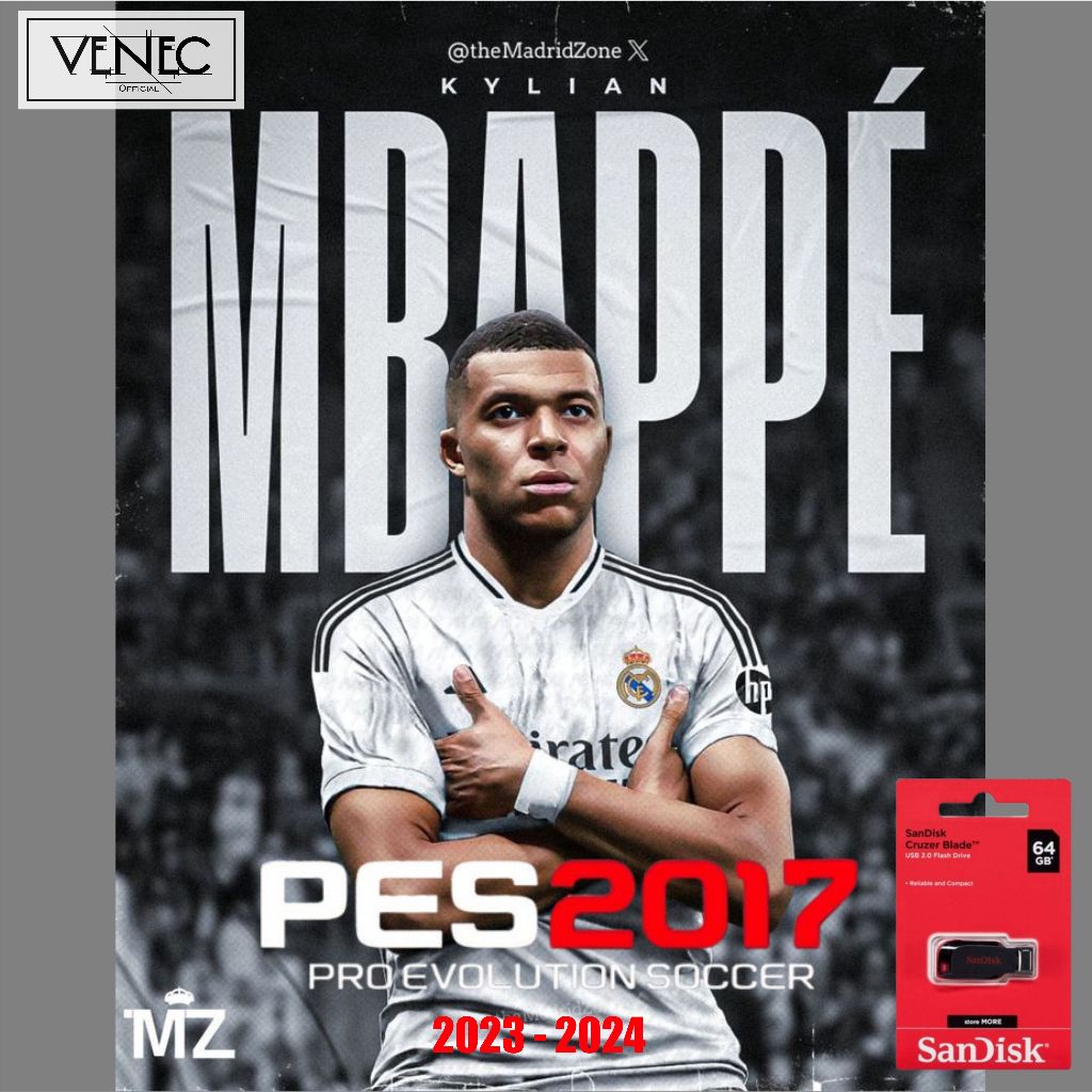 Flashdisk 64GB Game PES 2017 Patch 2025 Terbaru Game PC Laptop