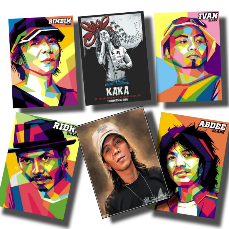 Poster hiasan hinding Slank ukuran A4 tinggi 29cm lebar 21cm.