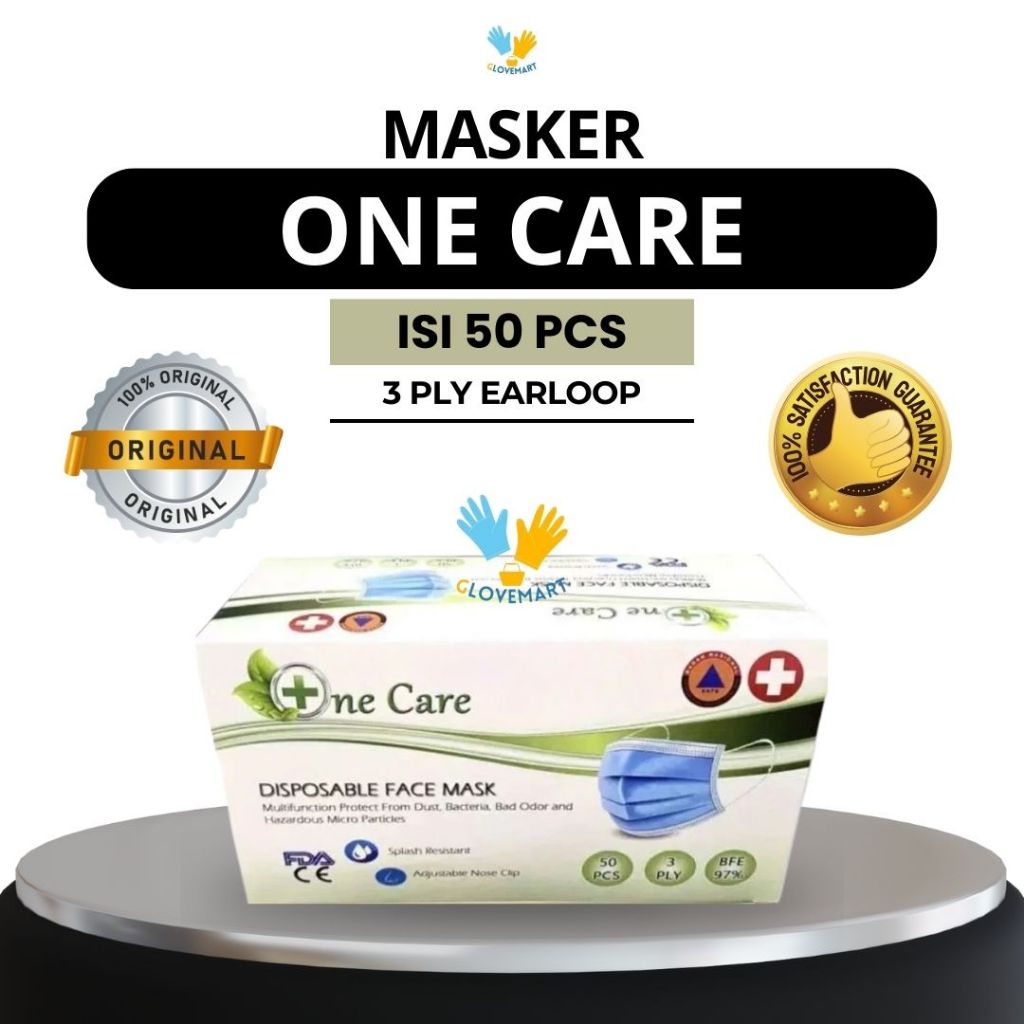 Masker Earloop 3ply One Care / Masker Earloop 3ply One Care / Masker Earloop