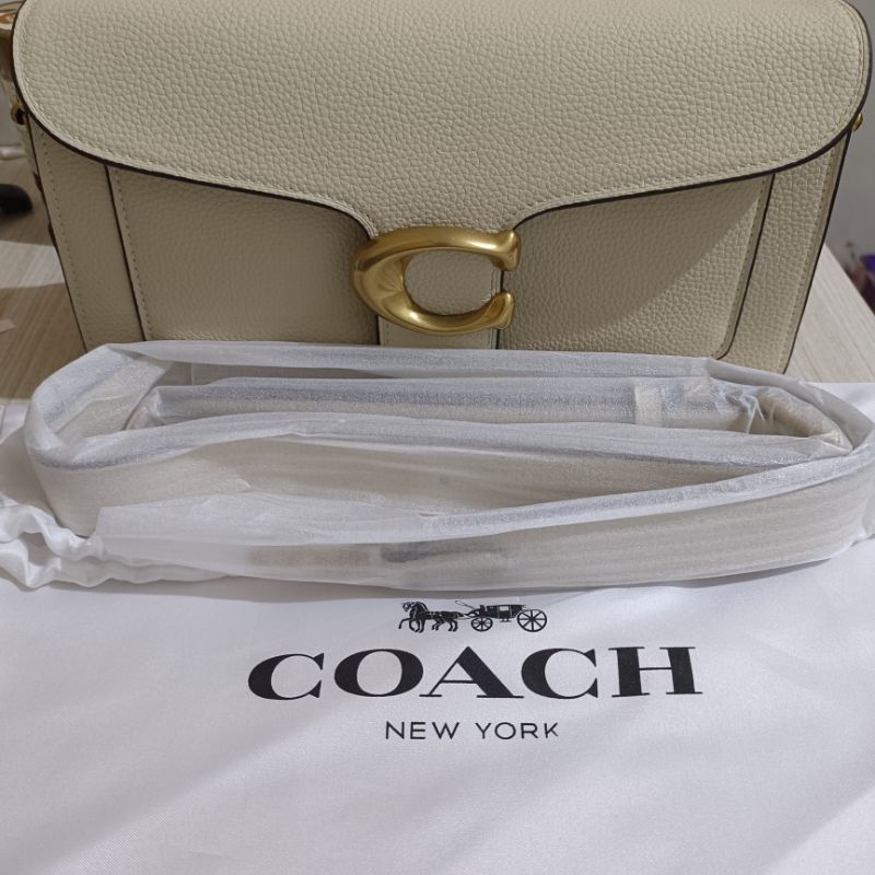 PRELOVED Coach Tabby 26 Chalk White