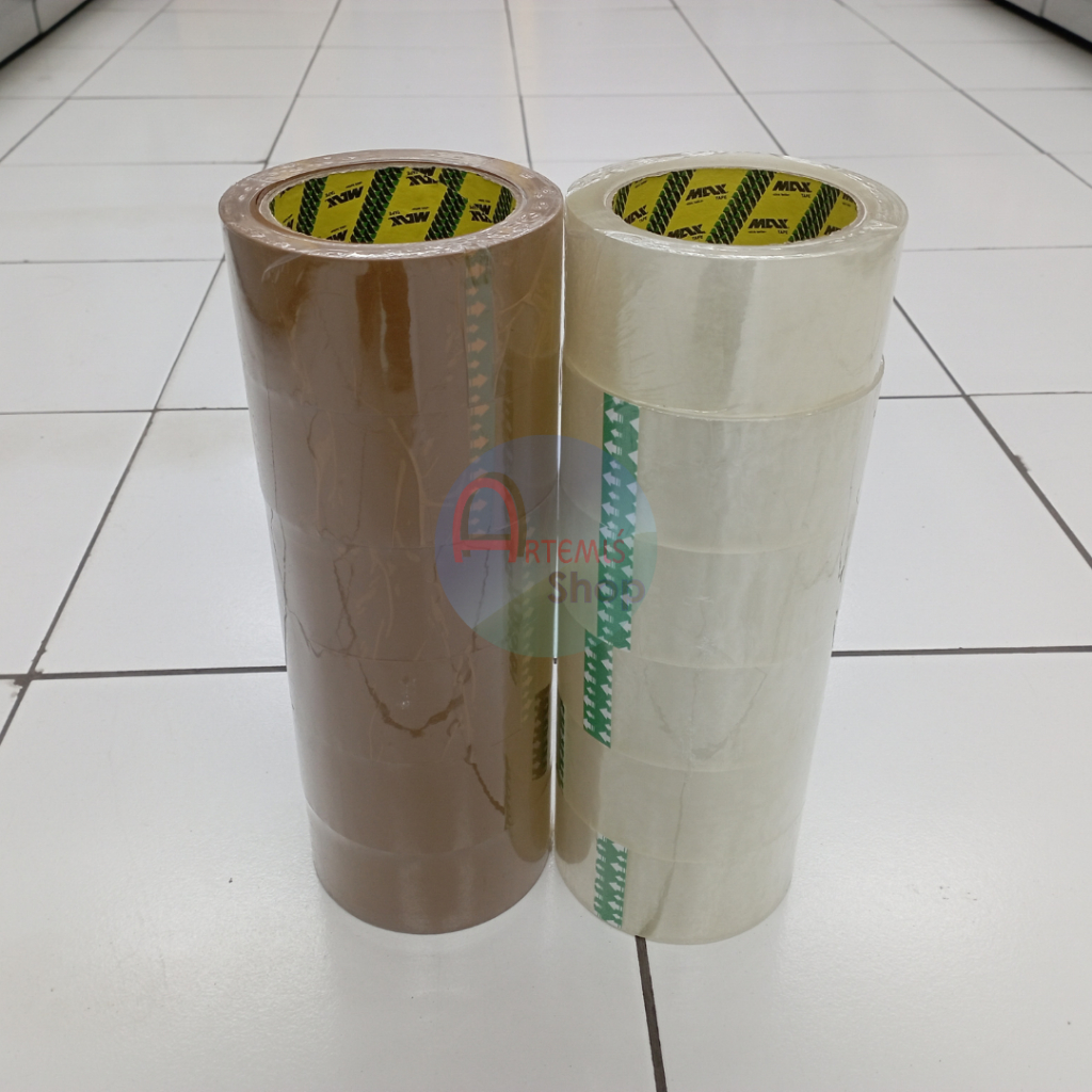 

Lakban OPP Tebal MAX TAPE 2 inch x 90 yard 48 mm Transparan / Coklat