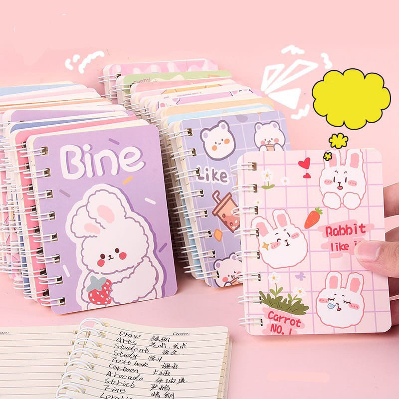 

Buku Tulis A7 Mini Kecil Notebook Catatan Saku Motif Gambar Lucu