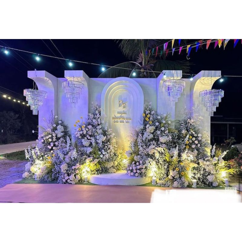 backdrop pelaminan/backdrop pernikahan/backdrop wedding/backdrop triplek/backdrop