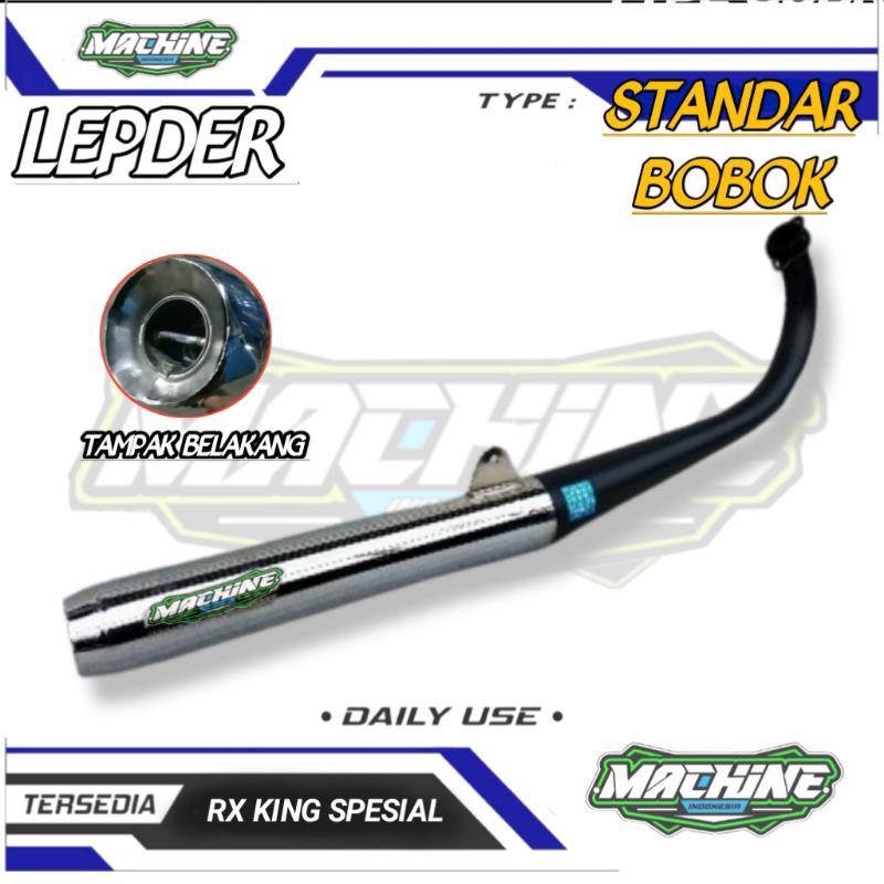 KNALPOT STANDAR BOBOK RX KING SPESIAL PEDES LEPDER FUL CHROME ORIGINAL MACHINE BUKAN BOBAN BOPAD
