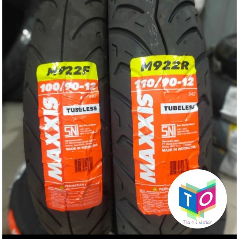 Maxxis M922 100/90-12 /  110/90-12 / 110/70-12 / 120/70-12  TL Bonus Pentil Ban Scoopy Ban Ring 12