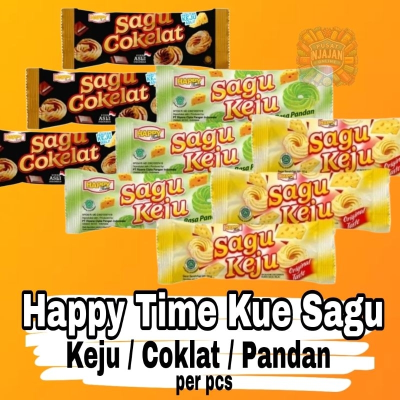 

Happy Time Kue Sagu Panda Snack Kue Sagu Rasa Keju Pandan Coklat