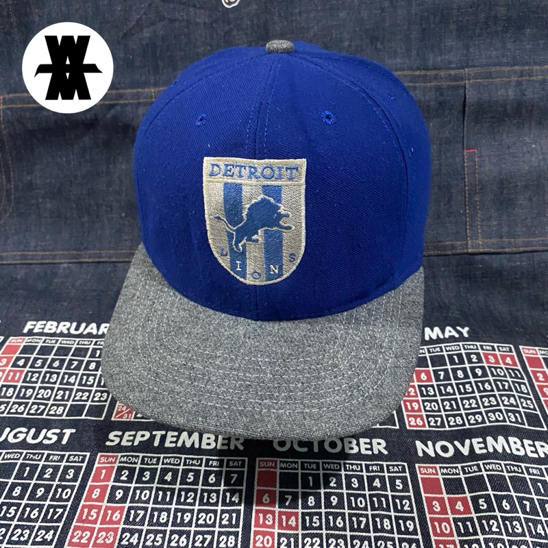 Vintage NFL Detroit Lion by Nutmeg Hat Biru OSFA Made in USA