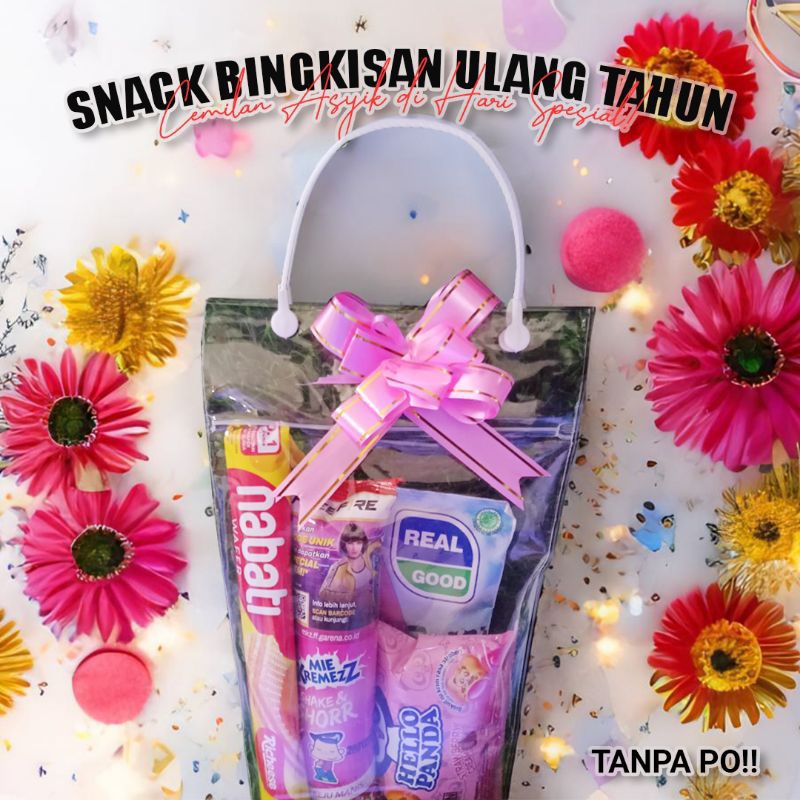 

BINGKISAN SNACK ULTAH ANAK/PARCEL BINGKISAN SERBAGUNA [gratis packing dus]