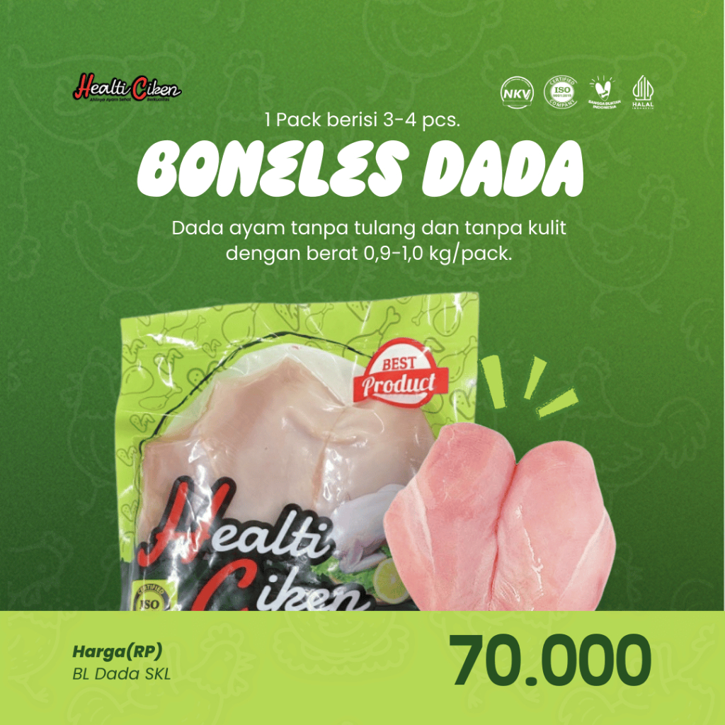

Dada Ayam Tanpa Tulang - Segar & Berkualitas Tinggi