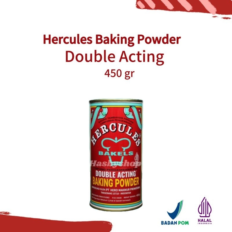 

HERCULES Baking Powder Double Acting Halal 450 gr