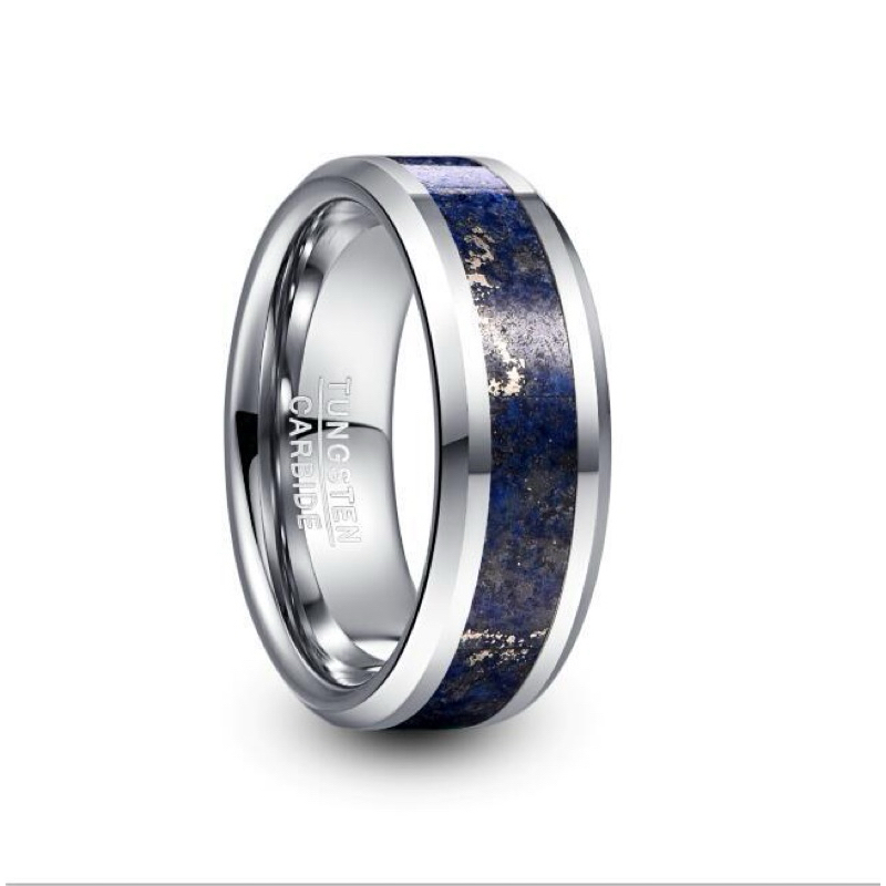 Cincin Tungsten Carbide Original Lapis Lazuli Lazuardi Metamorf Premium Quality