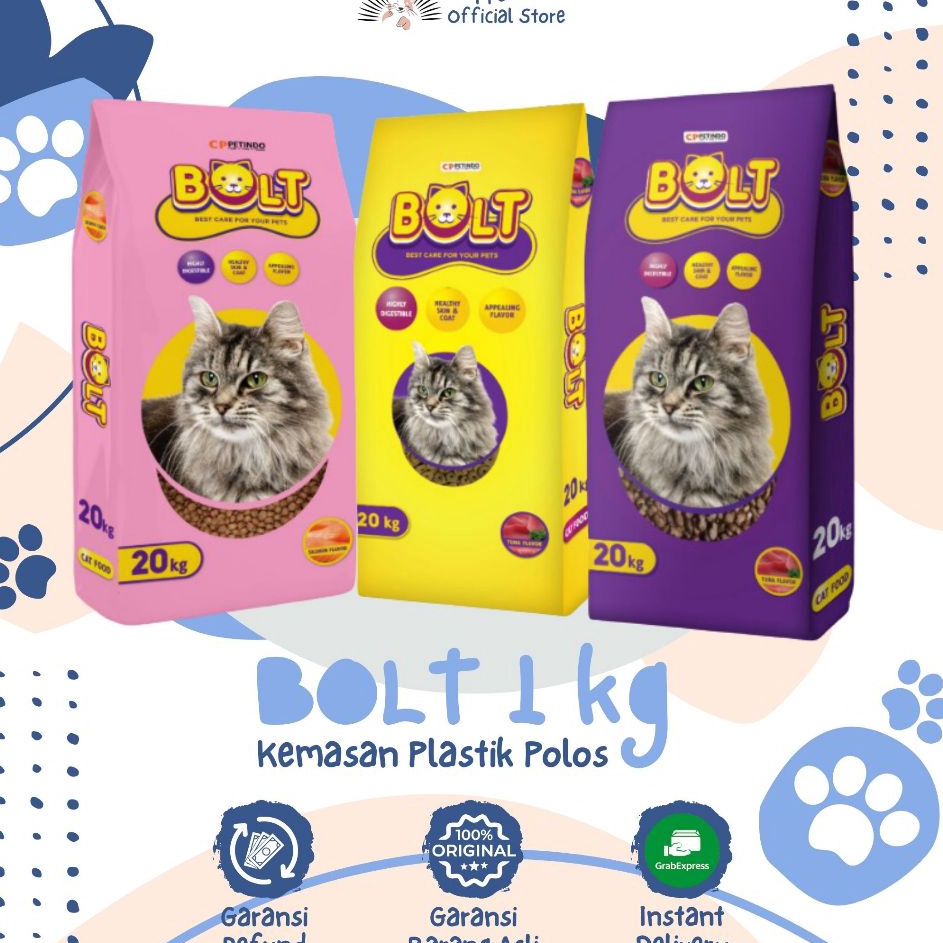 Grosir Resmi  BOLT 1 KG MAKANAN KUCING