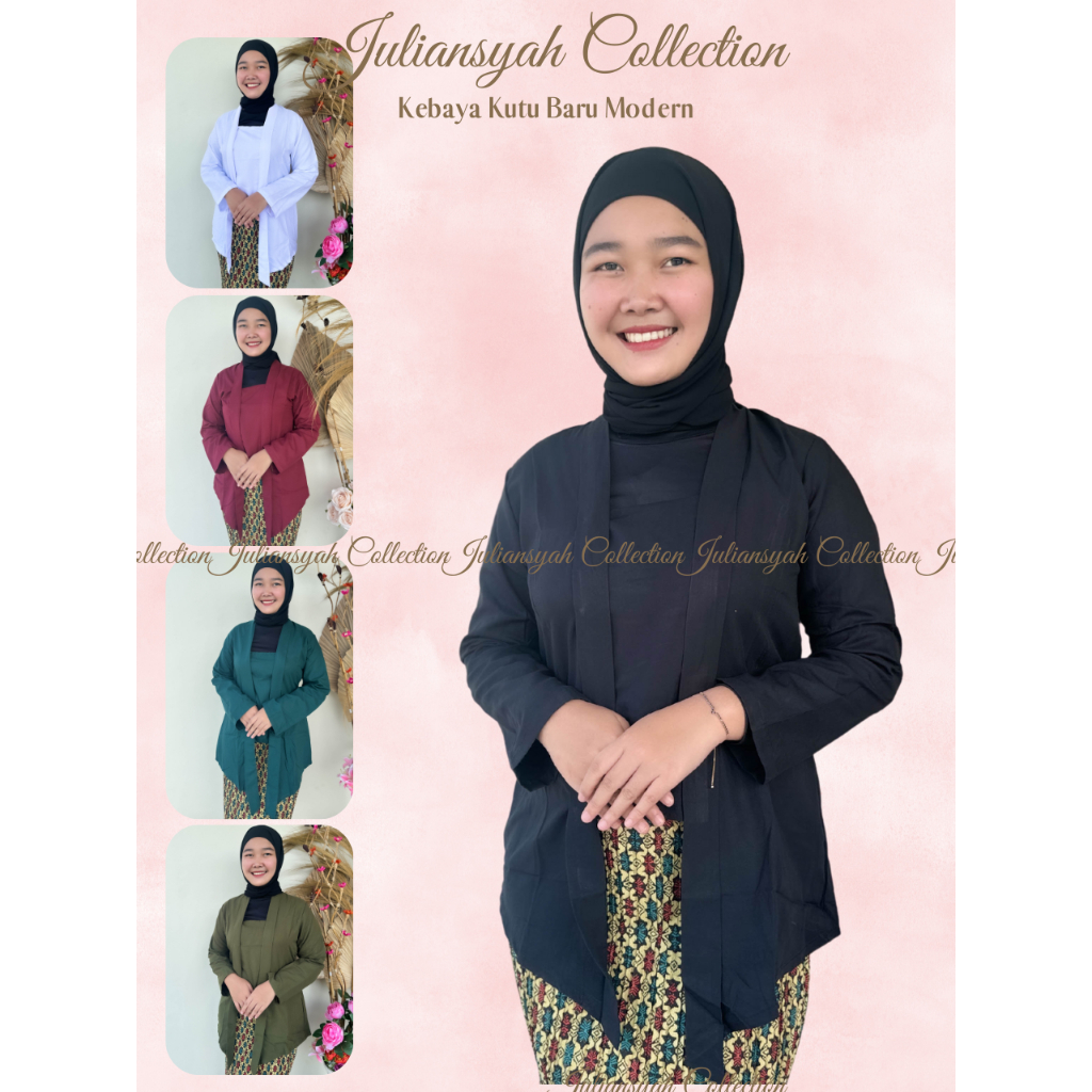 Kebaya Kutu Baru Modern Simple Tangan Panjang