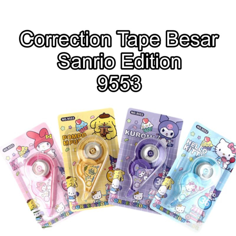 

Correction Tape Besar Sanrio Editon / 1 Buah Tipex Kertas Sanrio 9553