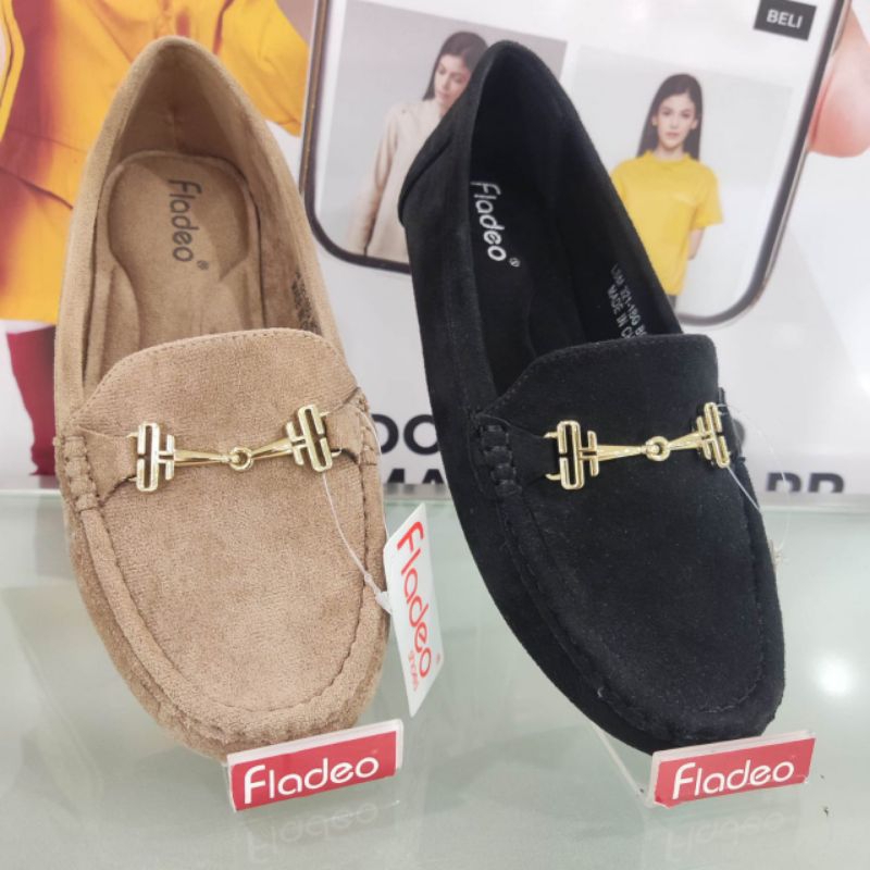 FLADEO ORIGINAL❗Sepatu Moccasin Beludru Slip On Wanita