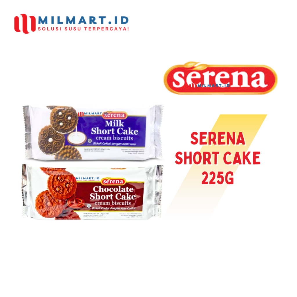 

SERENA SHORT CAKE 225G RASA MILK/ CHOCOLATE CREAM BISKUIT CAMILAN BISCUIT