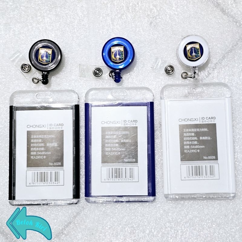 

Tempat Kartu Id Card Akrilik CHQ + Yoyo Logo Pemprov DKI