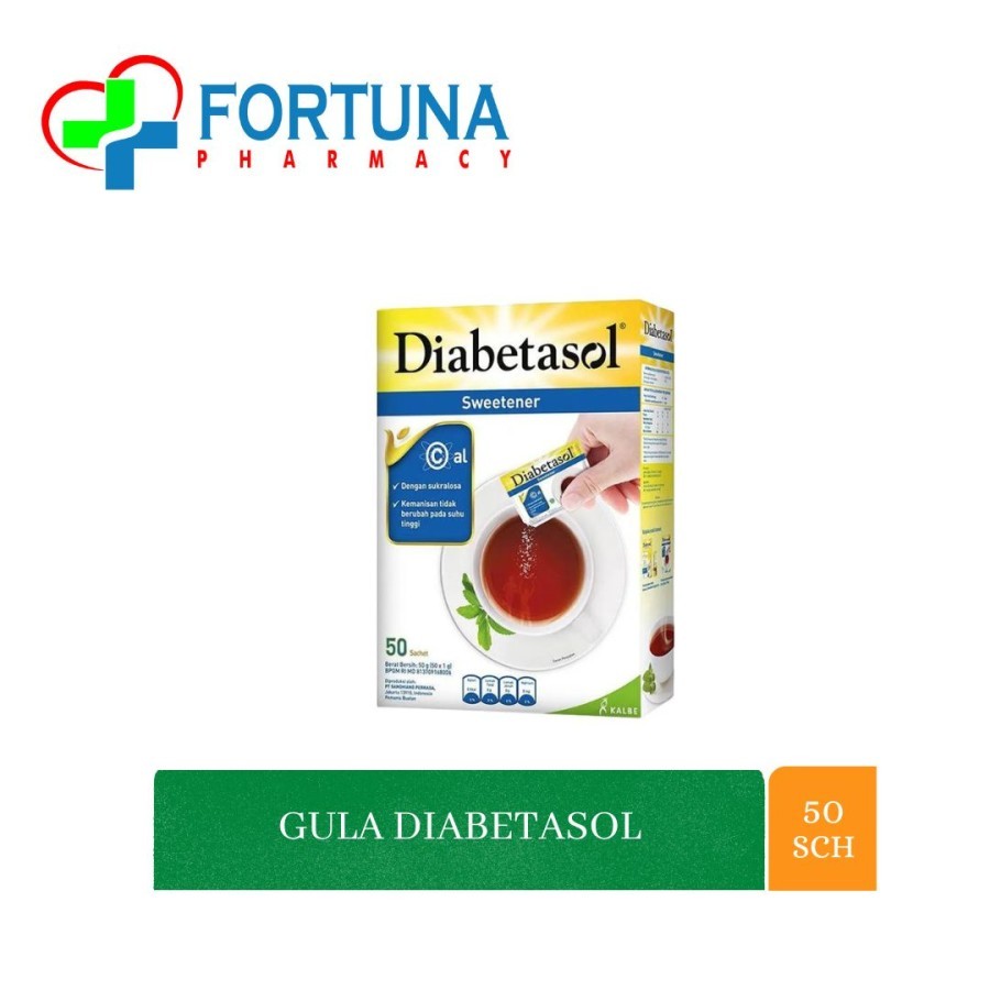 

DIABETASOL SWEETENER | Gula Diabetes | 50 Sachets
